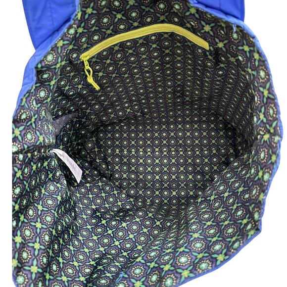 prAna Quilted Nylon Tote Bag Blue Large Travel Shoulder Bag Weekender 21x16 - Picture 6 of 14